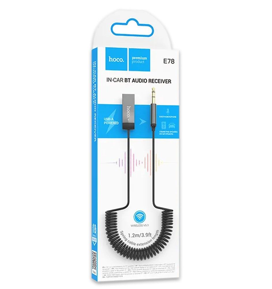 Hoco E78 Benefit car AUX BT receiver with cable