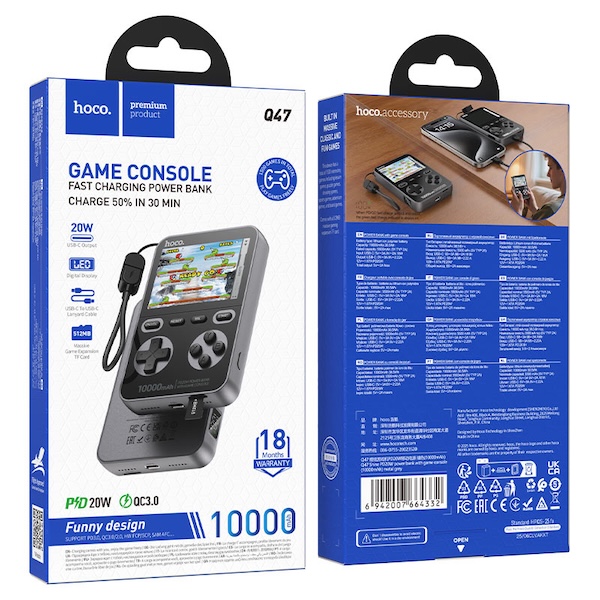 Hoco Q47 Shine PD20W power bank with game console(10000mAh)